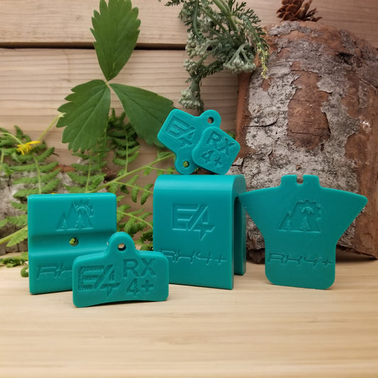 Hope RX4 Kit featuring E4/RX4+ Caliper Align, Outer Pistons Stop, Bleed Block, Single Piston Clean, and Spacer Pad for mountain bike brake maintenance – Whistler Print-A-Part