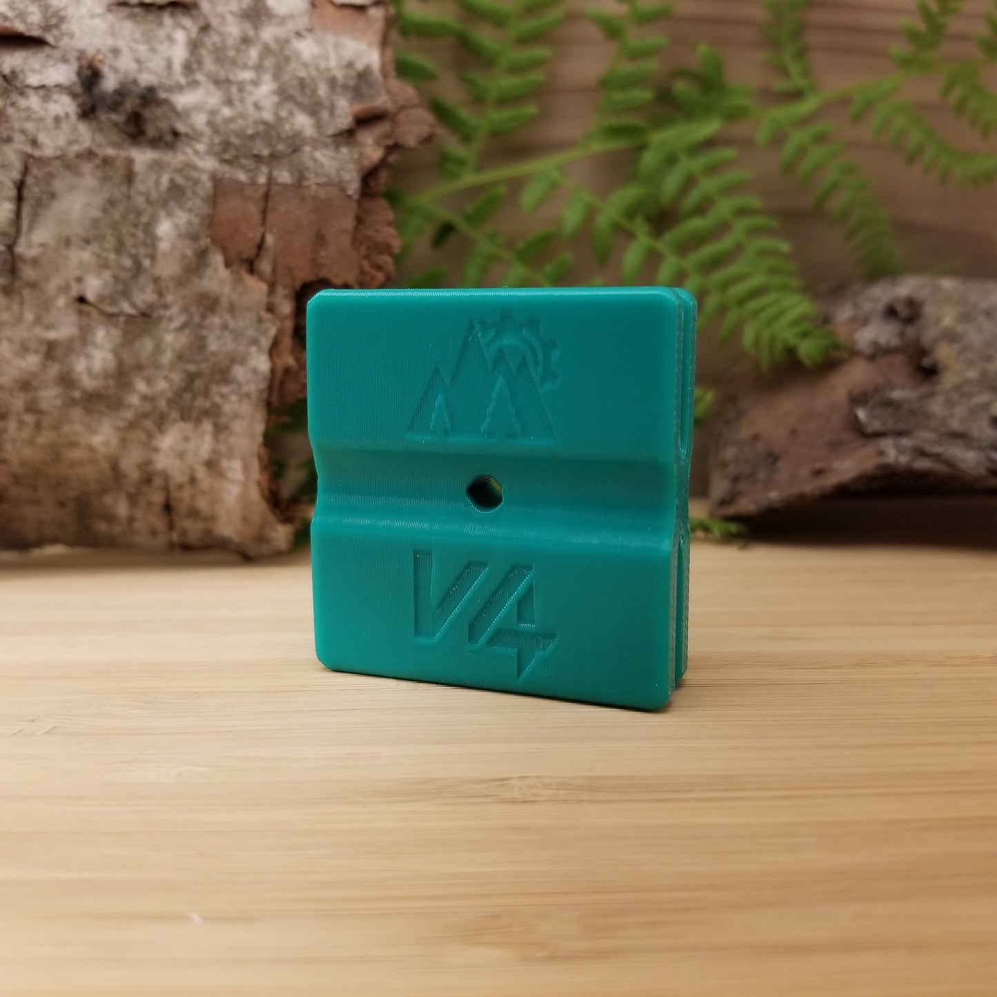 Close-up of Hope V5 3D printed caliper align bleed block used in MTB disc brake maintenance – Whistler Print-A-Part