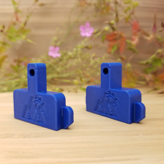 Close-up of Shimano 2-piston piston exposure bleed block for precise MTB brake maintenance – Whistler Print-A-Part