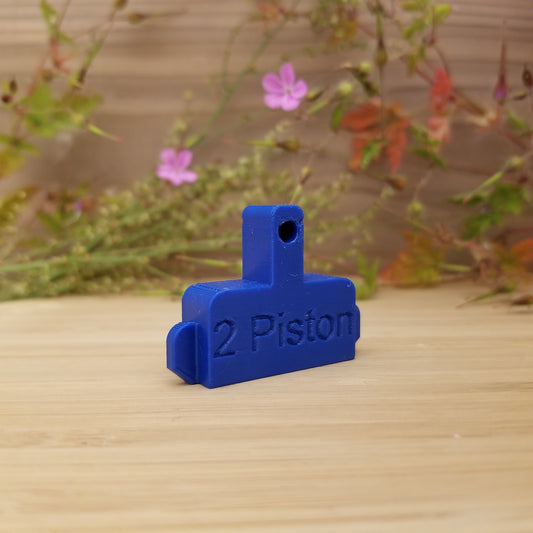 Side profile of Shimano 2-piston bleed block for disc brake pad spacing – Whistler Print-A-Part