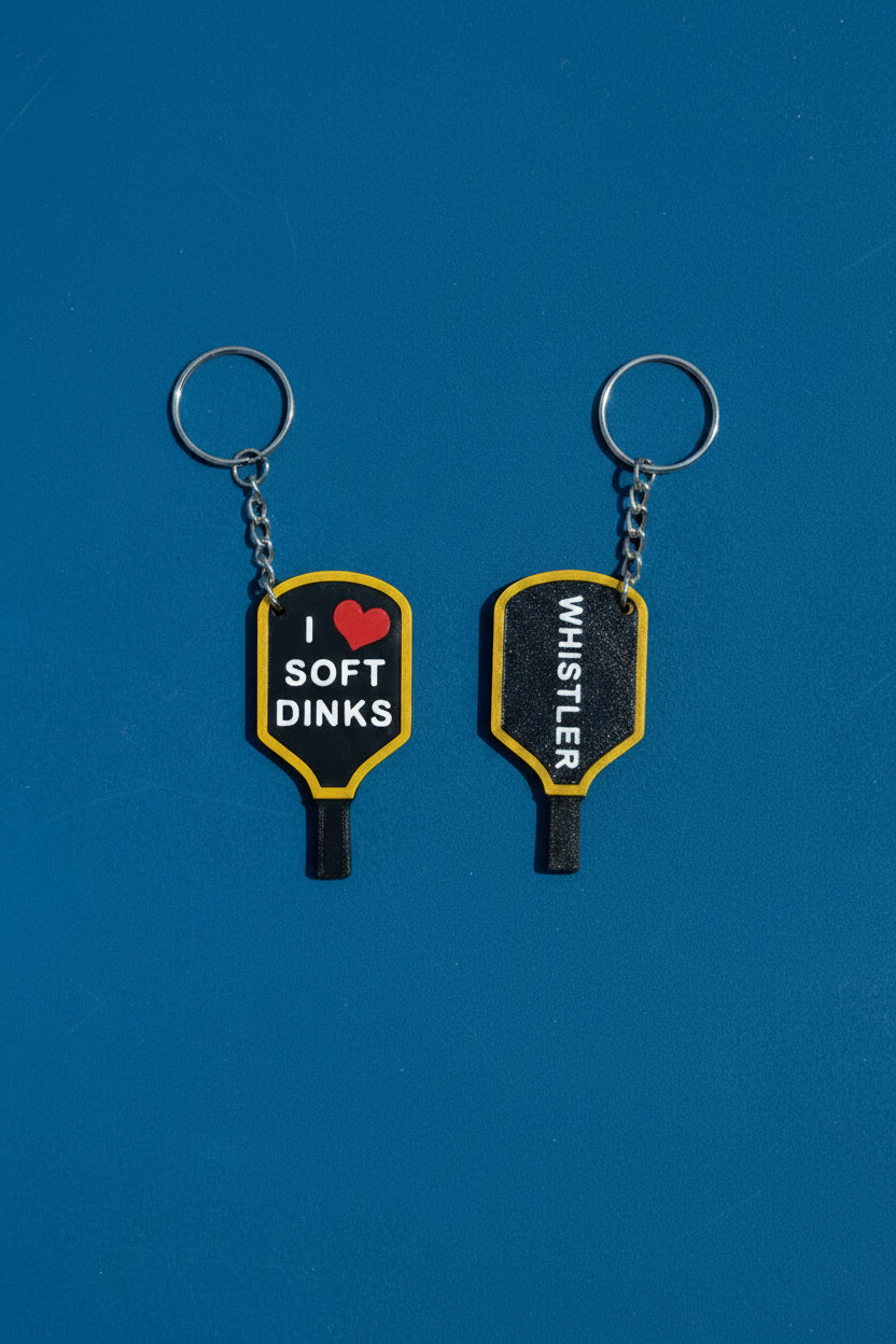 Keychain - PB Paddle - I Love Soft Dinks