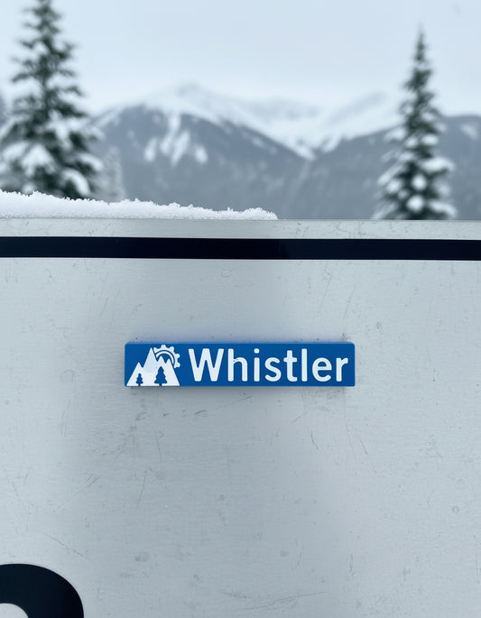 Whistler & Blackcomb Blue Ski Run Themed Sign Magnets