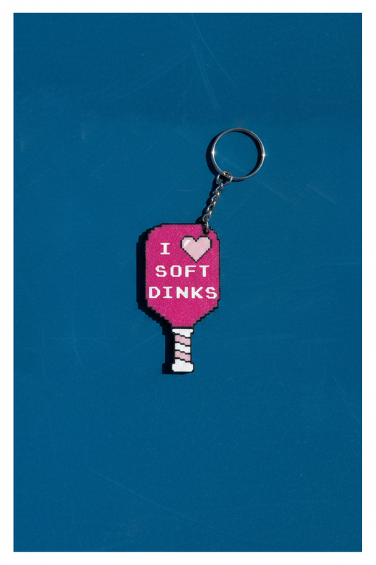 Keychain - PB Paddle - I Love Soft Dinks - Wholesale