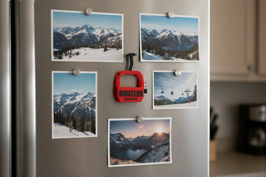 Whistler Gondola Canada with Skis Magnet