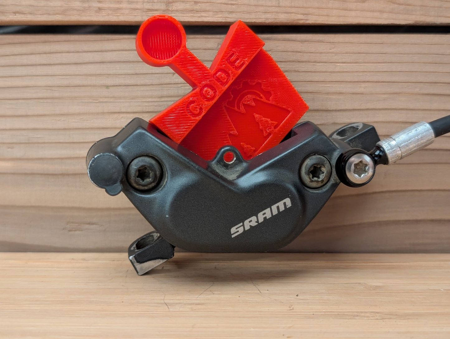 SRAM Code Bleed Block crafted by Whistler Print-A-Part for MTB brakes