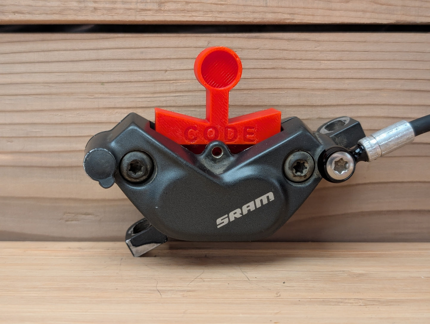 SRAM Code Bleed Block crafted by Whistler Print-A-Part for MTB brakes