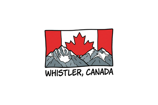 Sticker - Canadian Flag Whistler - Wholesale