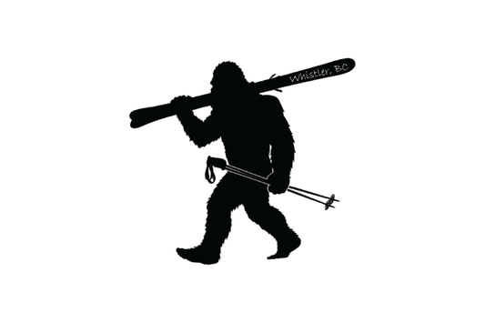 Sticker - Yeti With Skis - Whistler - Wholesale