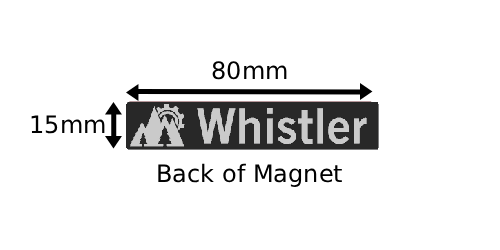 Whistler & Blackcomb Black Diamond and Double Black Diamond Ski Run Themed Sign Magnets