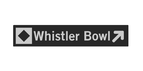 Whistler & Blackcomb Black Diamond and Double Black Diamond Ski Run Themed Sign Magnets