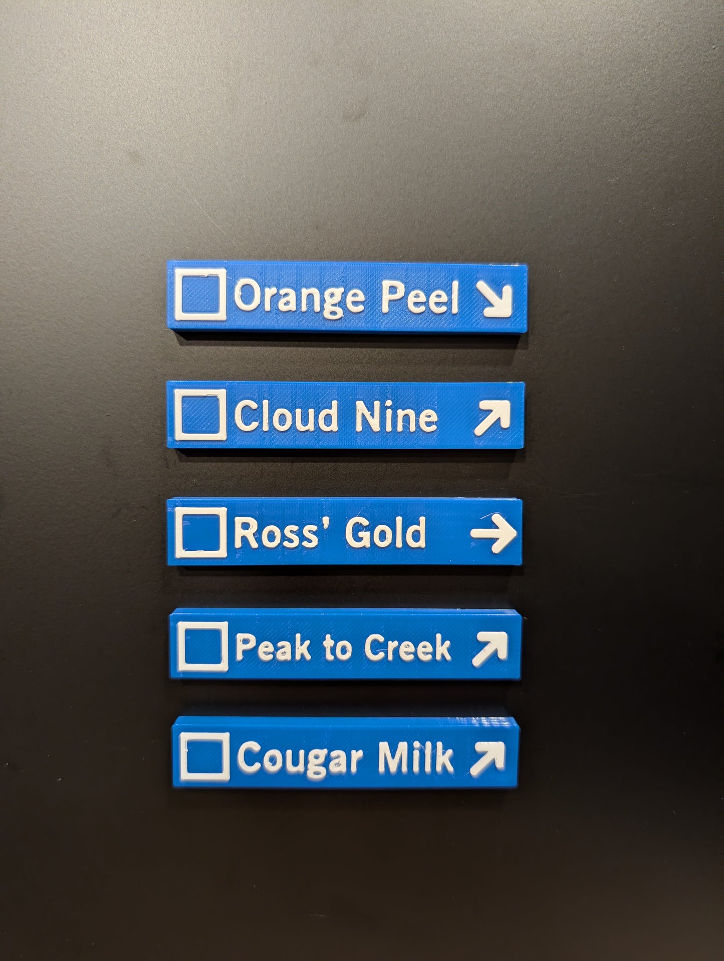 Whistler & Blackcomb Blue Ski Run Themed Sign Magnets