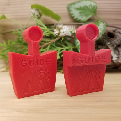 Close-up of SRAM Guide Kit 1 featuring bleed block and exposure block for mountain bike brakes – Whistler Print-A-Part