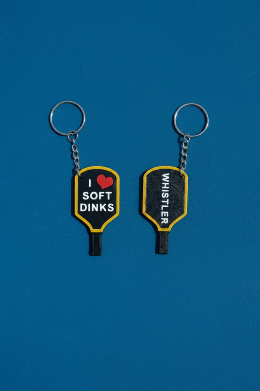 Keychain - PB Paddle - I Love Soft Dinks