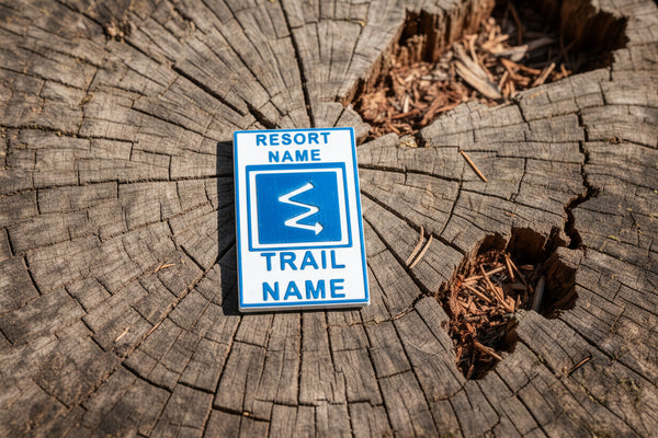 Bike Magnet - Flow Blue Square Big