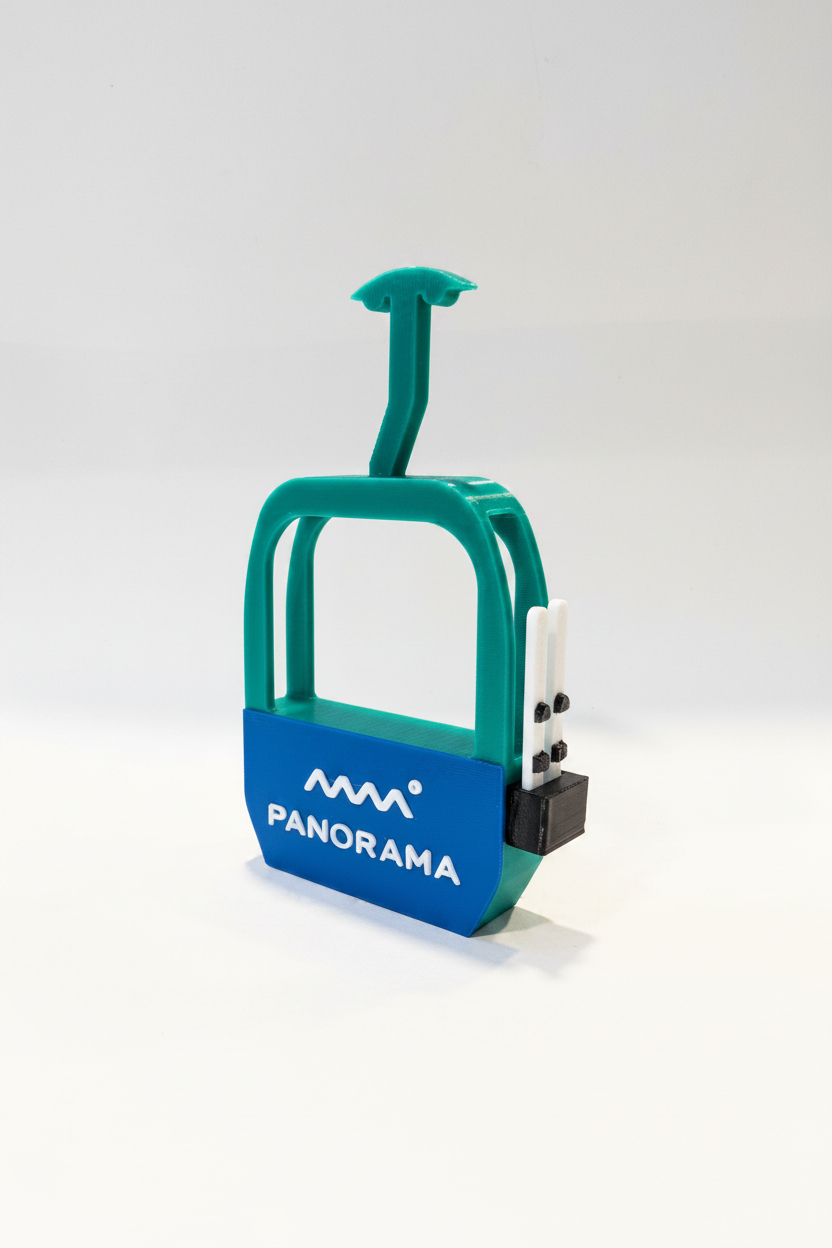 Panorama Gondola with Skis - Magnet - Wholesale