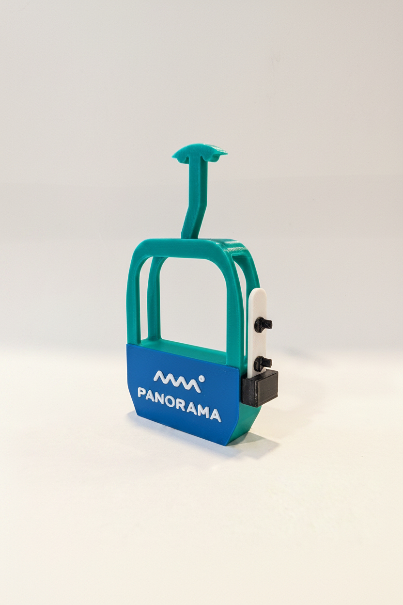 Panorama Gondola with Snowboard - Magnet - Wholesale