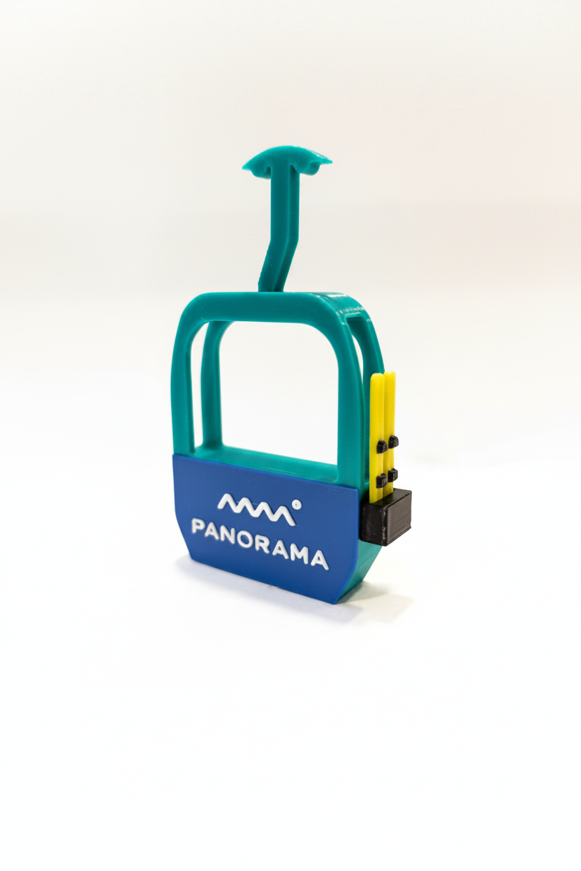 Panorama Gondola with Skis - Magnet - Wholesale