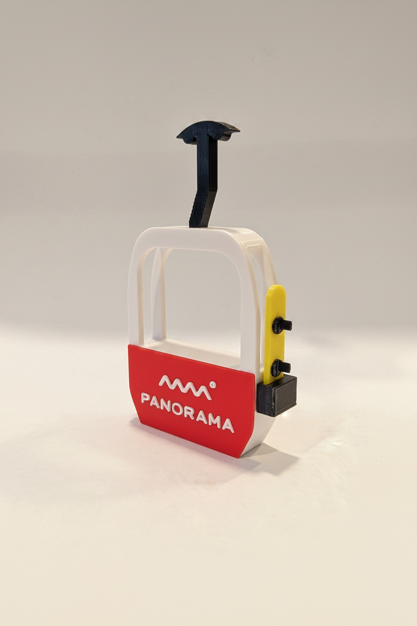 Panorama Gondola with Snowboard - Magnet - Wholesale