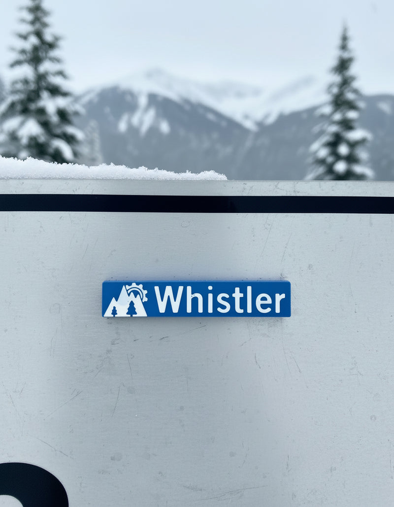 Whistler & Blackcomb Blue Ski Run Themed Sign Magnets