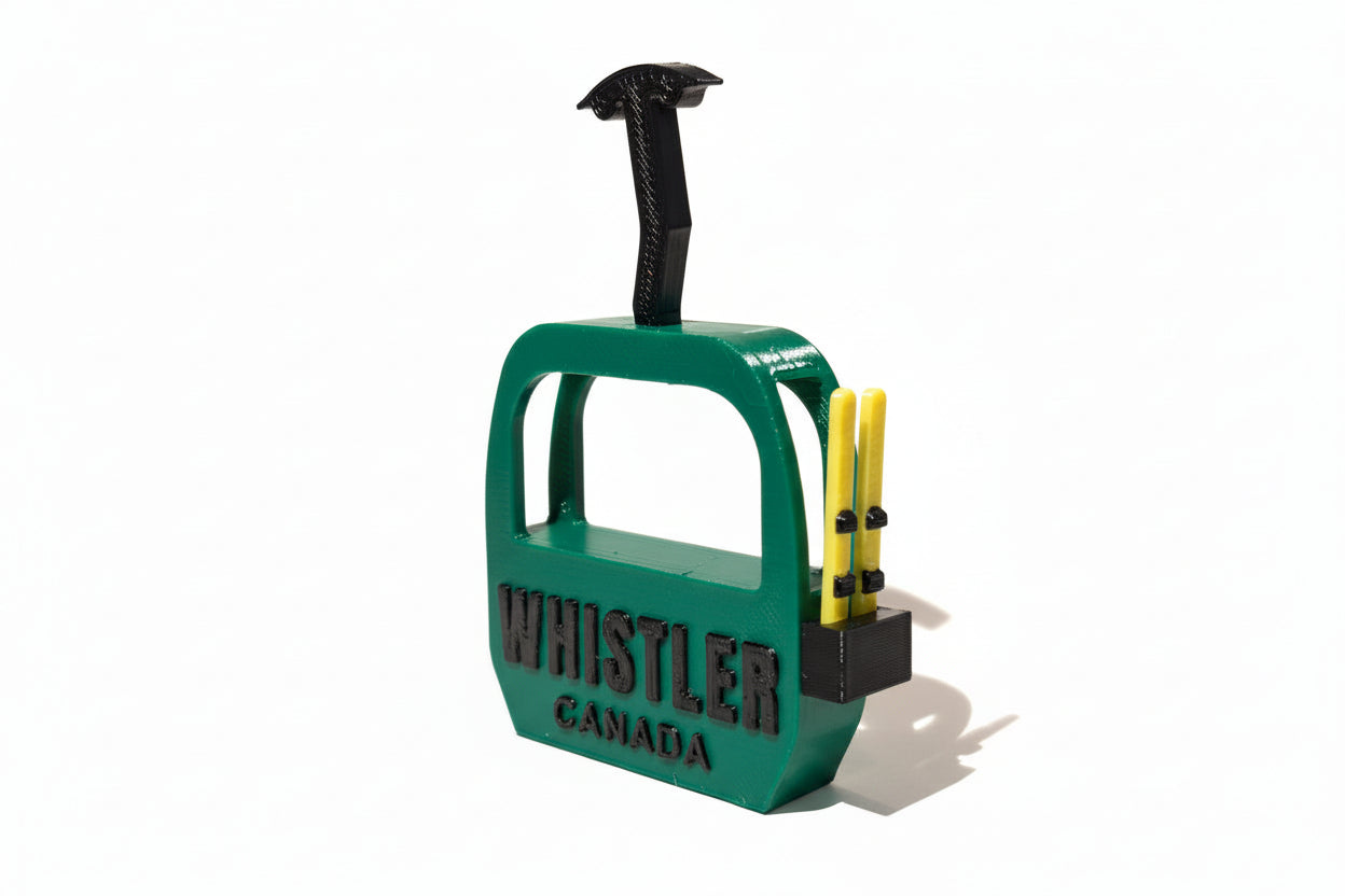 Whistler Gondola Canada with Skis Magnet