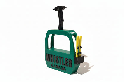 Whistler Gondola Canada with Skis Magnet