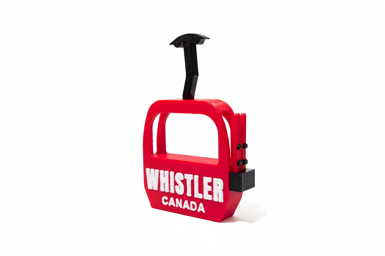 Whistler Gondola Canada with Skis Magnet
