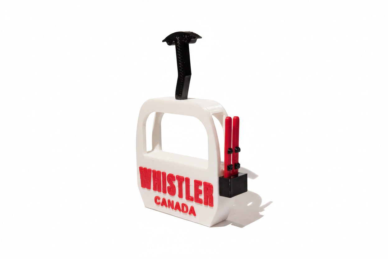 Whistler Gondola Canada with Skis Magnet