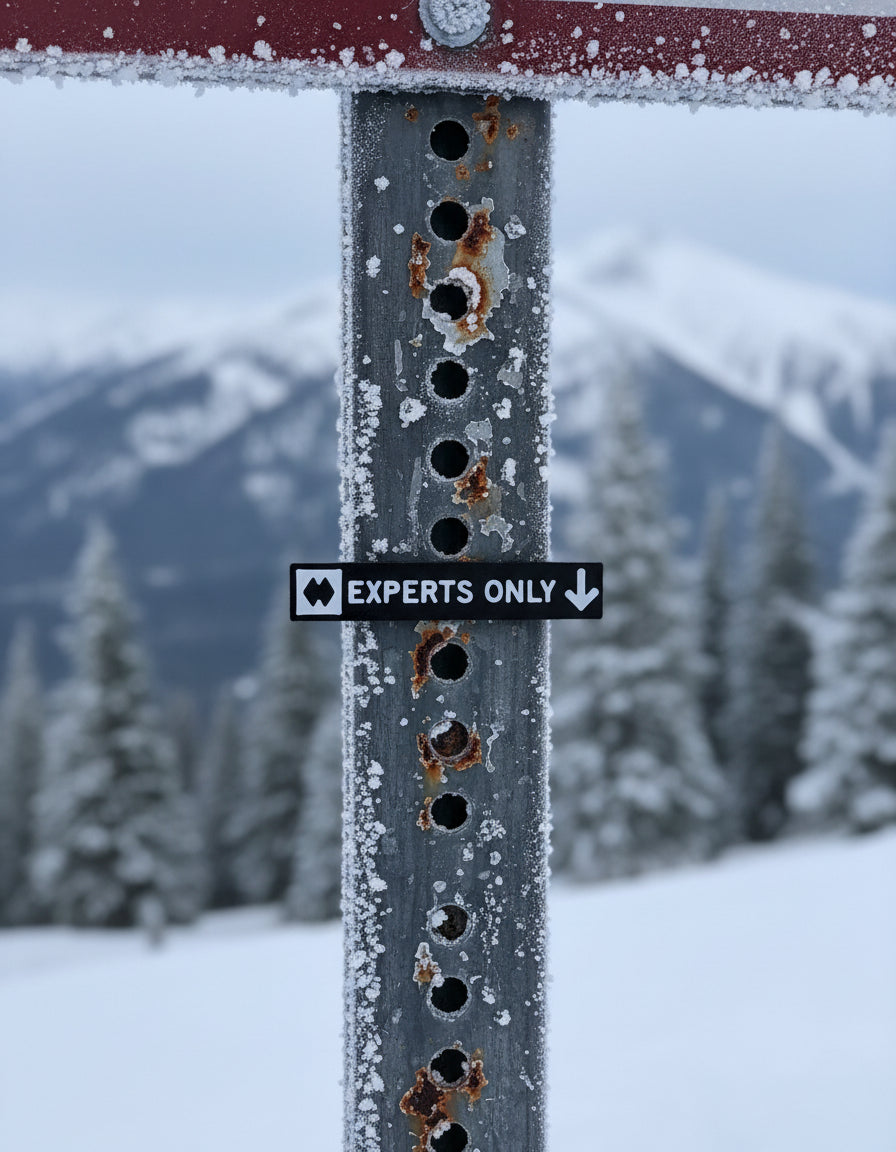 Whistler & Blackcomb Black Diamond and Double Black Diamond Ski Run Themed Sign Magnets