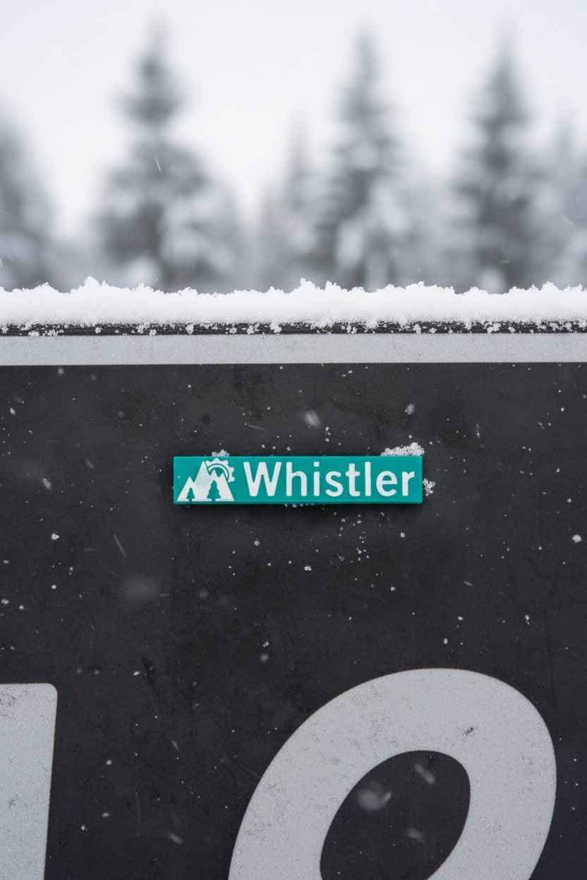 Whistler & Blackcomb Green Ski Run Themed Sign Magnets
