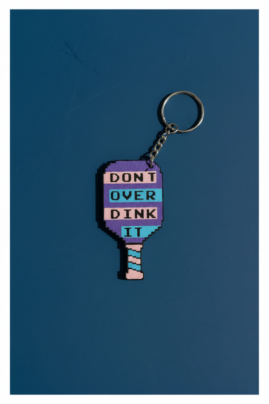 Keychain - PB Paddle - Don't Over Dink It - Wholesale