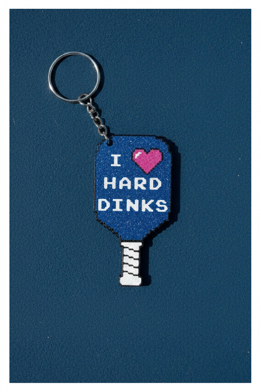 Keychain - PB Paddle - I Love Hard Dinks - Wholesale
