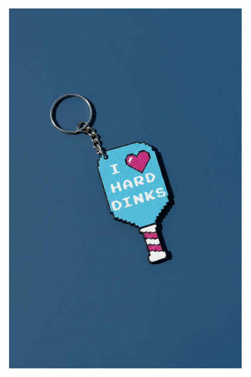 Keychain - PB Paddle - I Love Hard Dinks - Wholesale