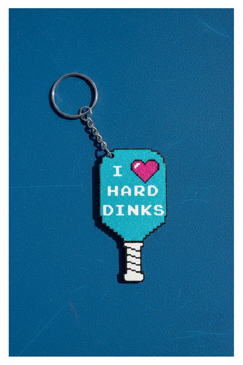 Keychain - PB Paddle - I Love Hard Dinks - Wholesale