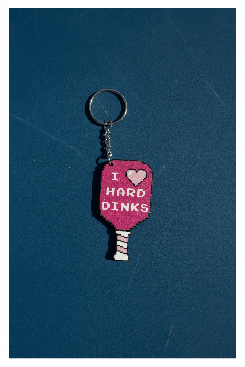 Keychain - PB Paddle - I Love Hard Dinks - Wholesale