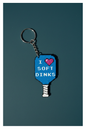 Keychain - PB Paddle - I Love Soft Dinks - Wholesale