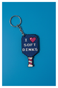 Keychain - PB Paddle - I Love Soft Dinks - Wholesale