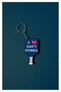Keychain - PB Paddle - I Love Soft Dinks - Wholesale