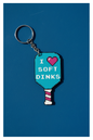 Keychain - PB Paddle - I Love Soft Dinks - Wholesale