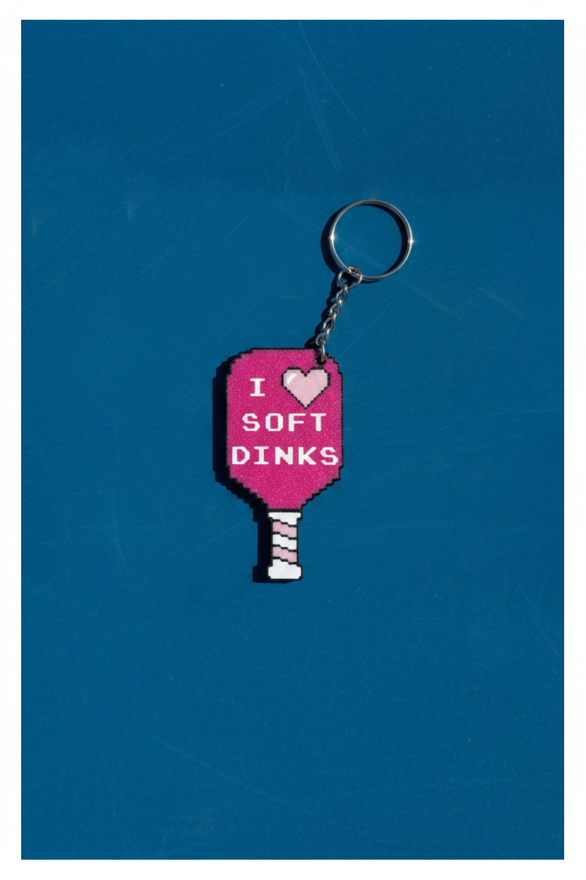 Keychain - PB Paddle - I Love Soft Dinks - Wholesale