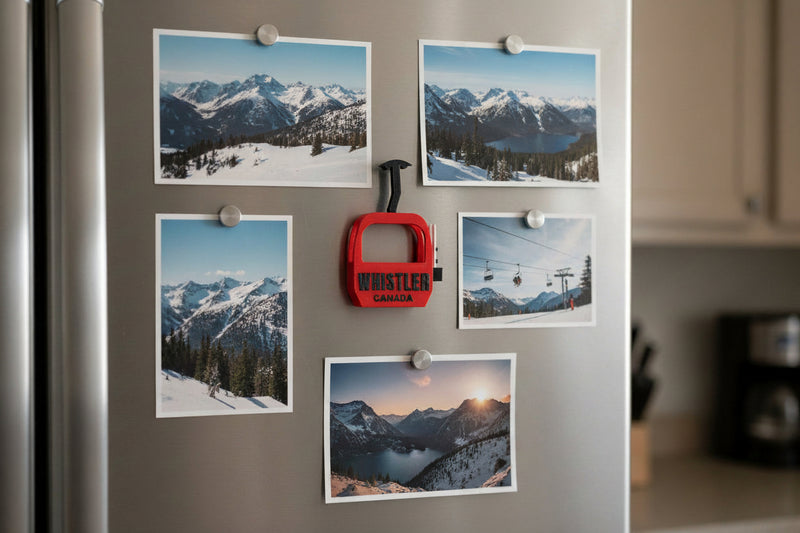 Whistler Gondola Canada with Skis Magnet