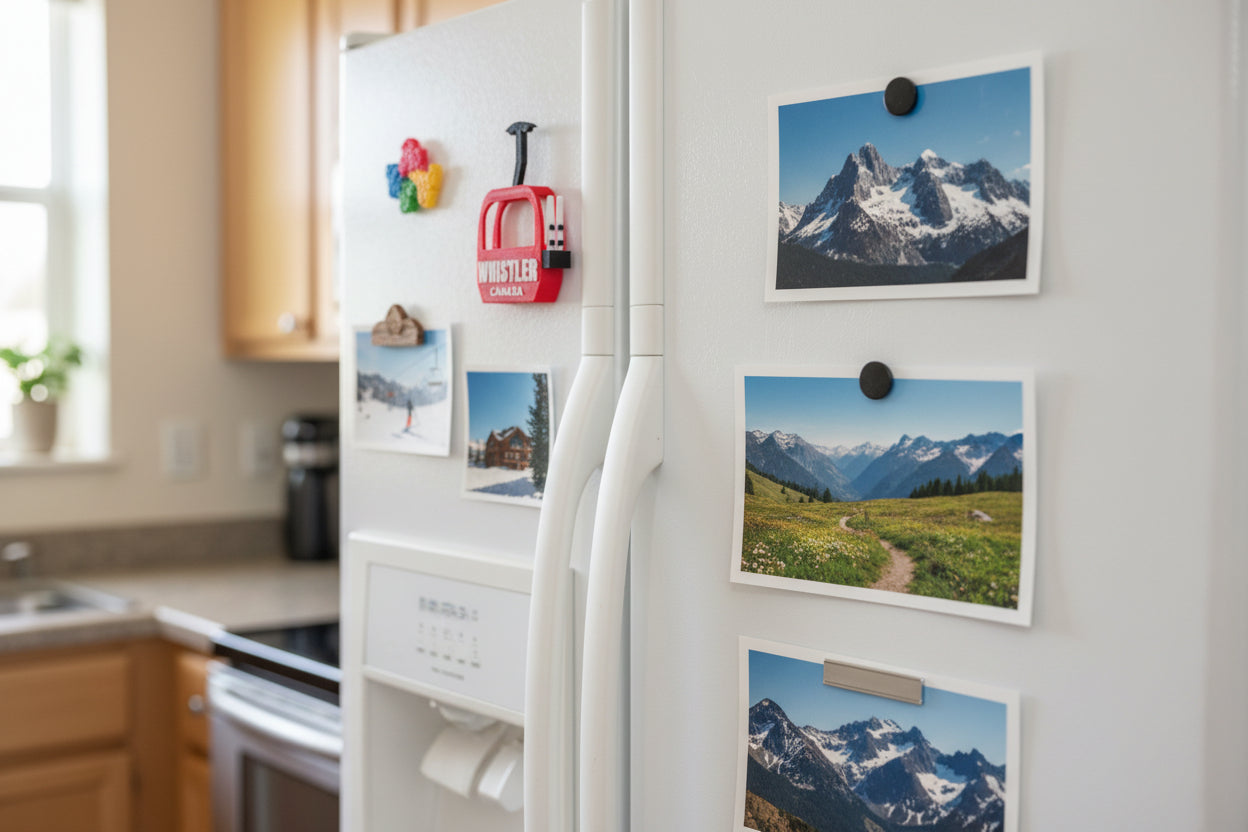 Whistler Gondola Canada with Skis Magnet