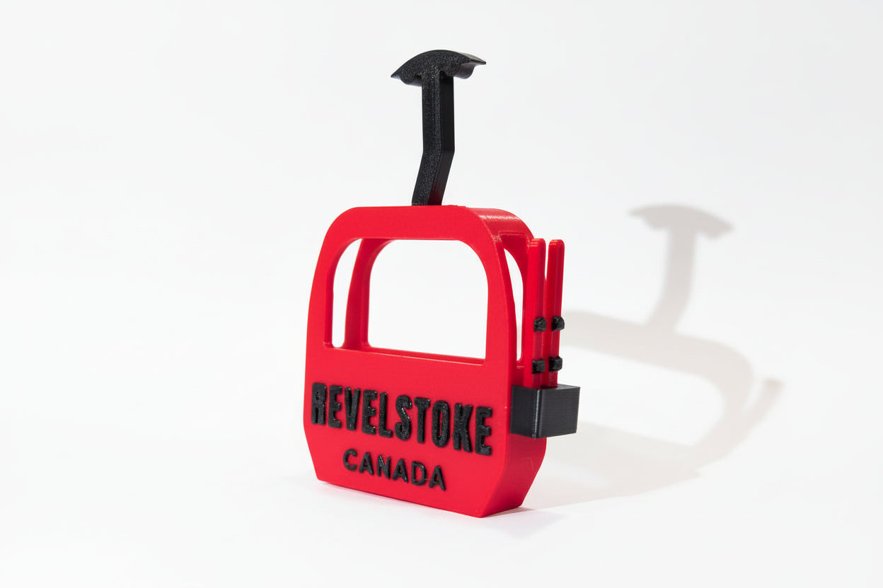 Revelstoke Gondola Canada with Skis Magnet