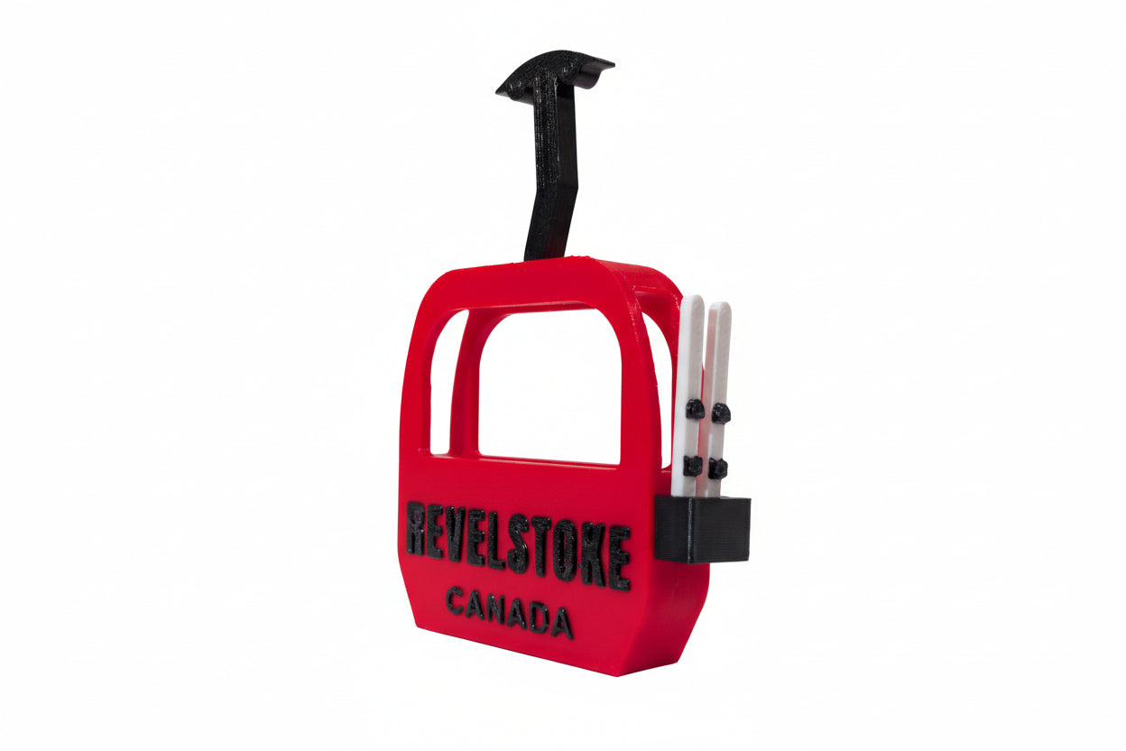 Revelstoke Gondola Canada with Skis Magnet