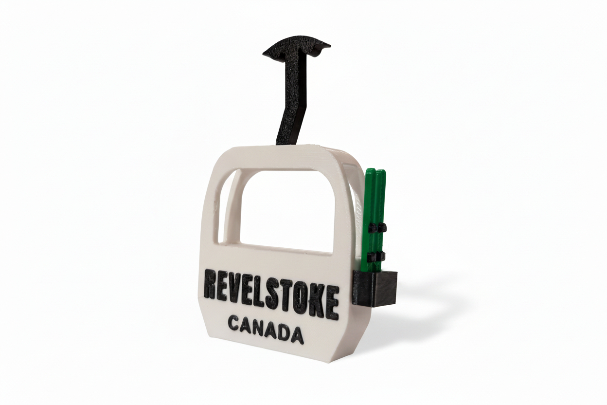 Revelstoke Gondola Canada with Skis Magnet