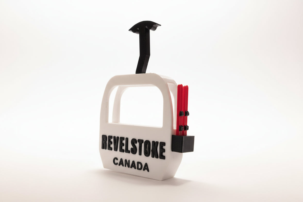 Revelstoke Gondola Canada with Skis Magnet