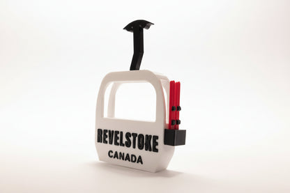 Revelstoke Gondola Canada with Skis Magnet