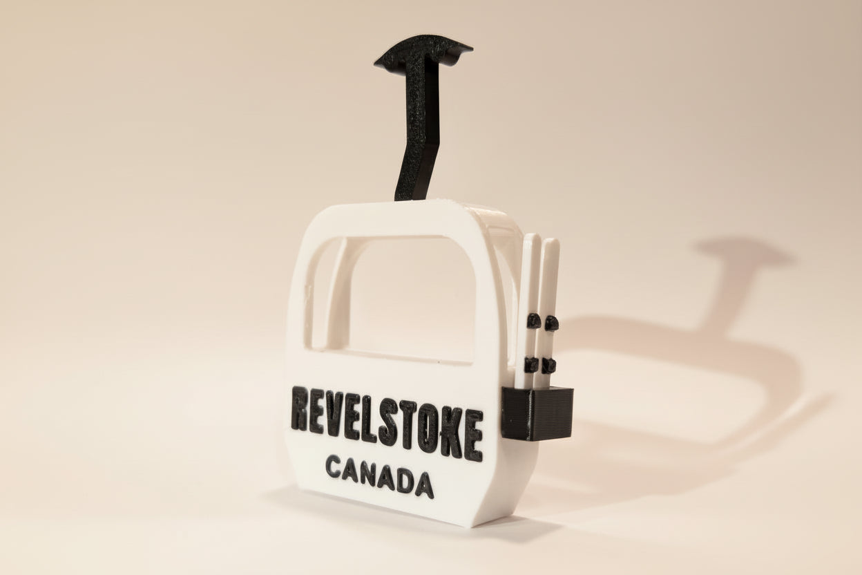 Revelstoke Gondola Canada with Skis Magnet