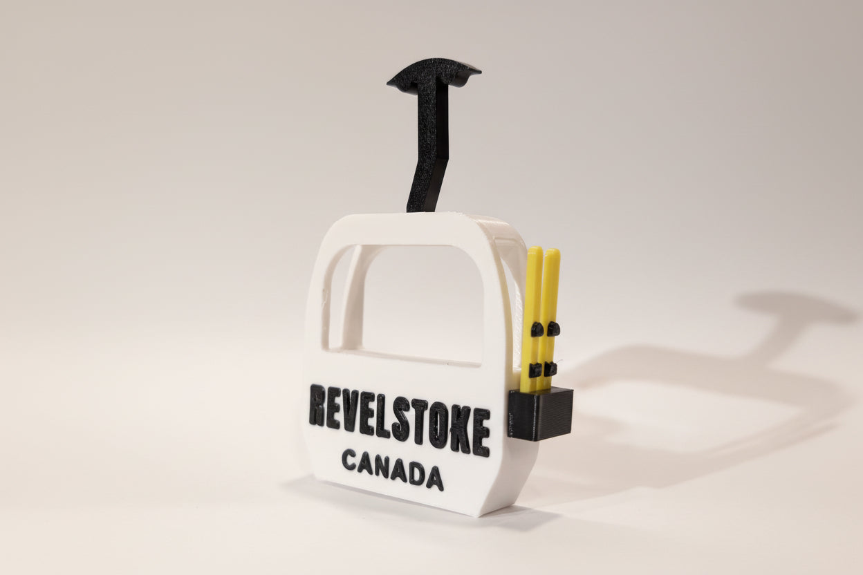 Revelstoke Gondola Canada with Skis Magnet