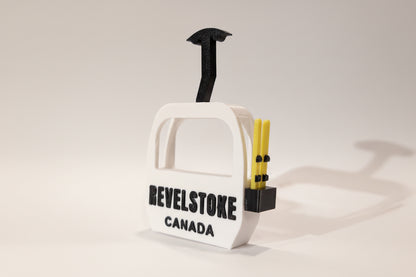 Revelstoke Gondola Canada with Skis Magnet