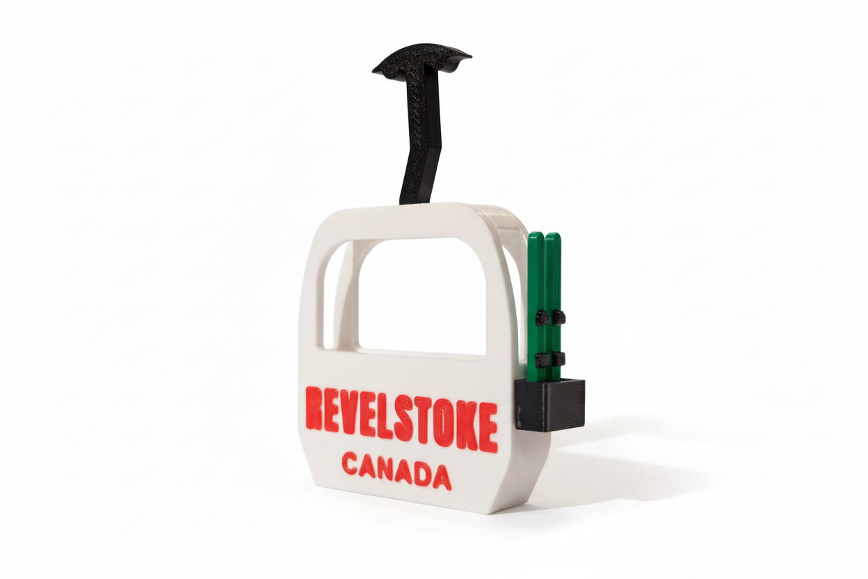 Revelstoke Gondola Canada with Skis Magnet